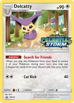 SM Black Star Promos Delcatty Pokémon card